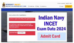 Indian Navy INCET Exam Date 2024