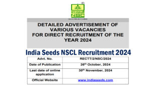 India Seeds NSCL Recruitment 2024