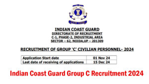 Indian Coast Guard Group C Recruitment 2024