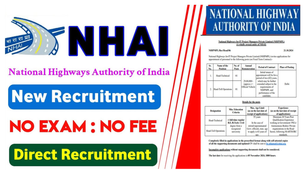 National Highway Vacancy 2024