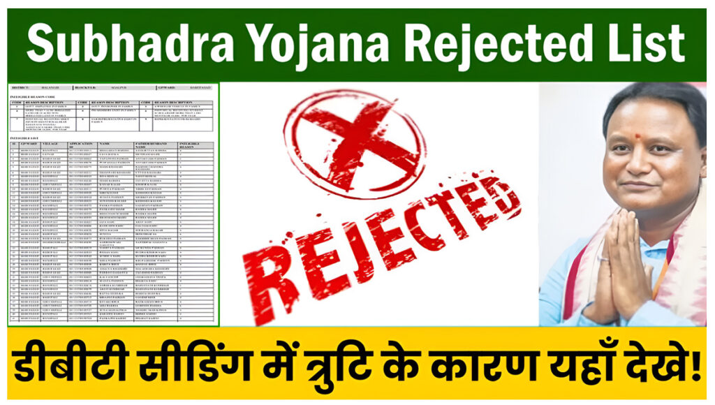 Subhadra Yojana Rejected List 2024