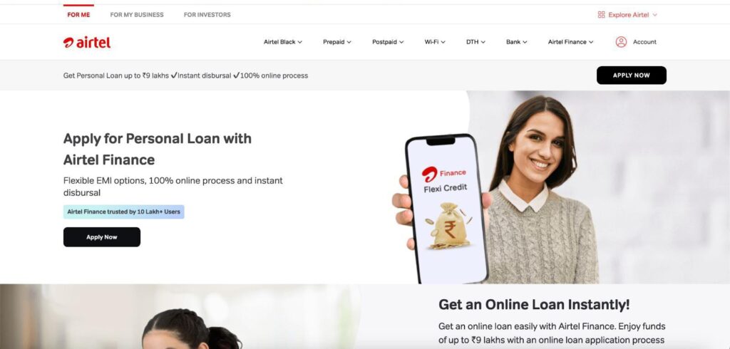 Airtel Finance Personal Loan Apply