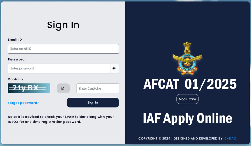 Indian Air Force AFCAT Recruitment 2024