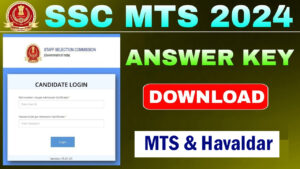 SSC MTS Answer Key Date 2024