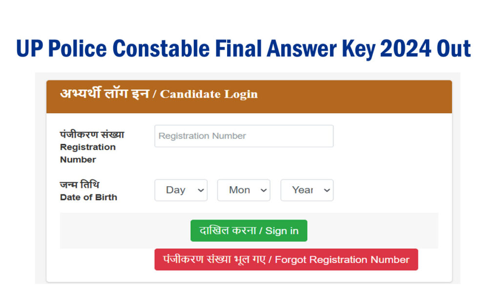 UP Police Constable Final Answer Key 2024 Out