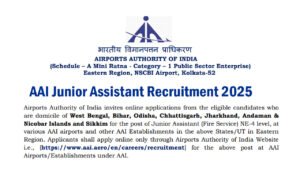 AAI Junior Assistant Recruitment 2025