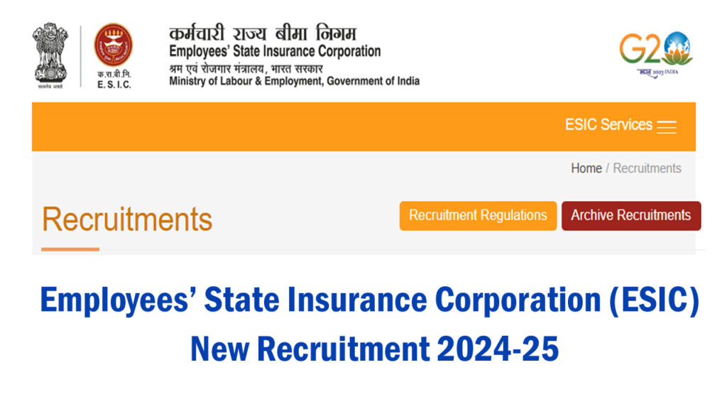 ESIC Assistant Professor Recruitment 2024