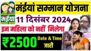 Maiya Samman Yojana 2500 Kab Milega