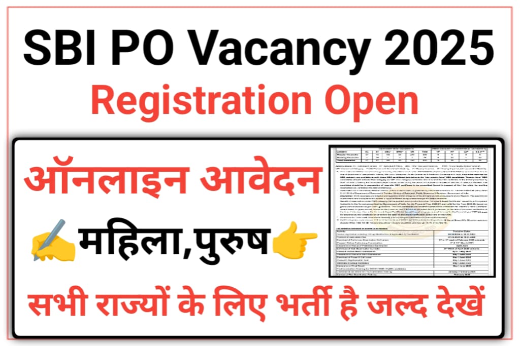 State Bank of India PO Online Form 2025