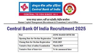 Central Bank Of India ZBO Recruitment 2025