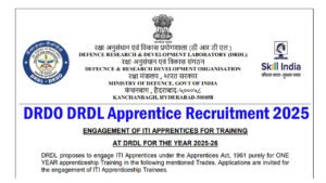 DRDO DRDL Apprentice Recruitment 2025