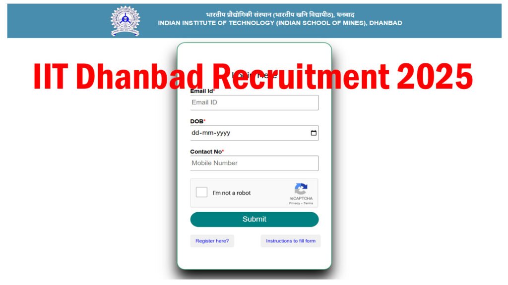 IIT Dhanbad Junior Technician Recruitment 2025