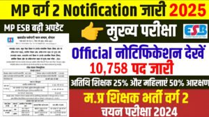 MP TET Varg 2 Teacher Recruitment 2025