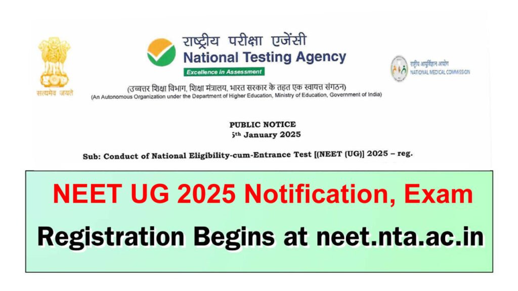 NEET UG Notification 2025