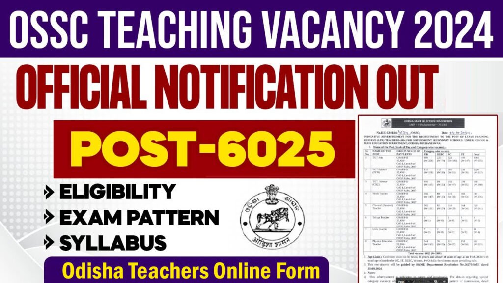 OSSC LTR Teacher Recruitment 2025