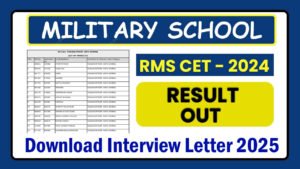 RMS CET Result 2025