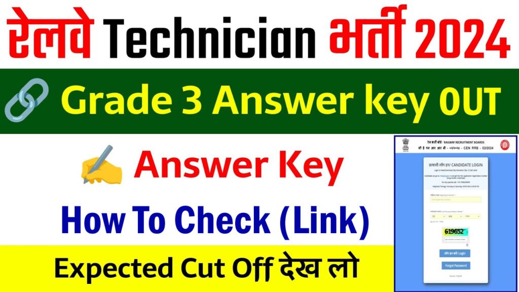 RRB Technician Grade 3 Answer Key 2025 