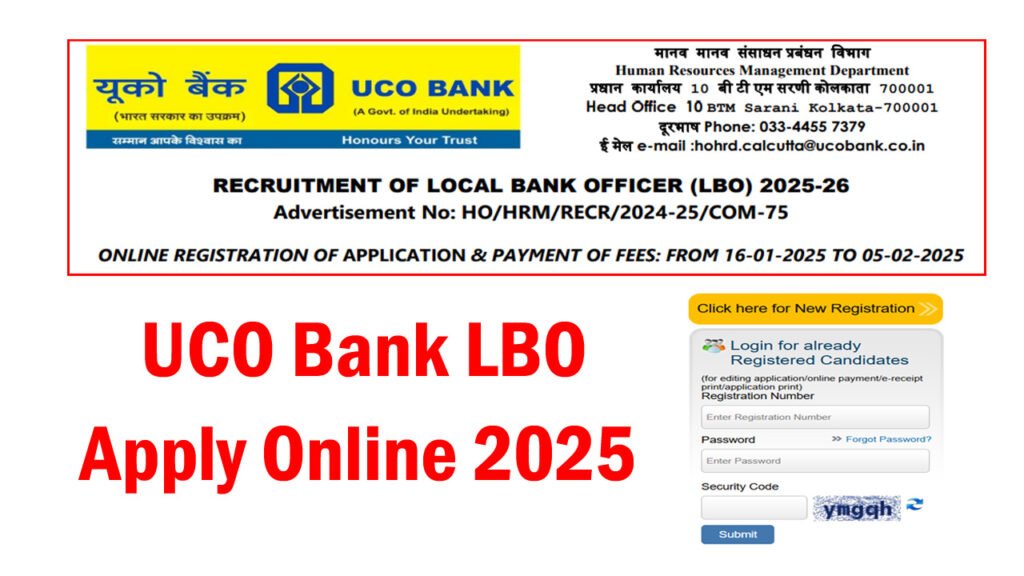 UCO Bank LBO Recruitment 2025