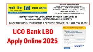 UCO Bank LBO Recruitment 2025