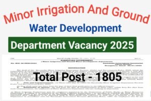 Minor Irrigation and Ground Water Development Department Bharti 2025