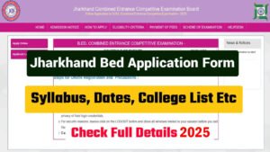 Jharkhand B.Ed Admission Form 2025