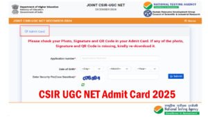 CSIR UGC NET Admit Card 2025