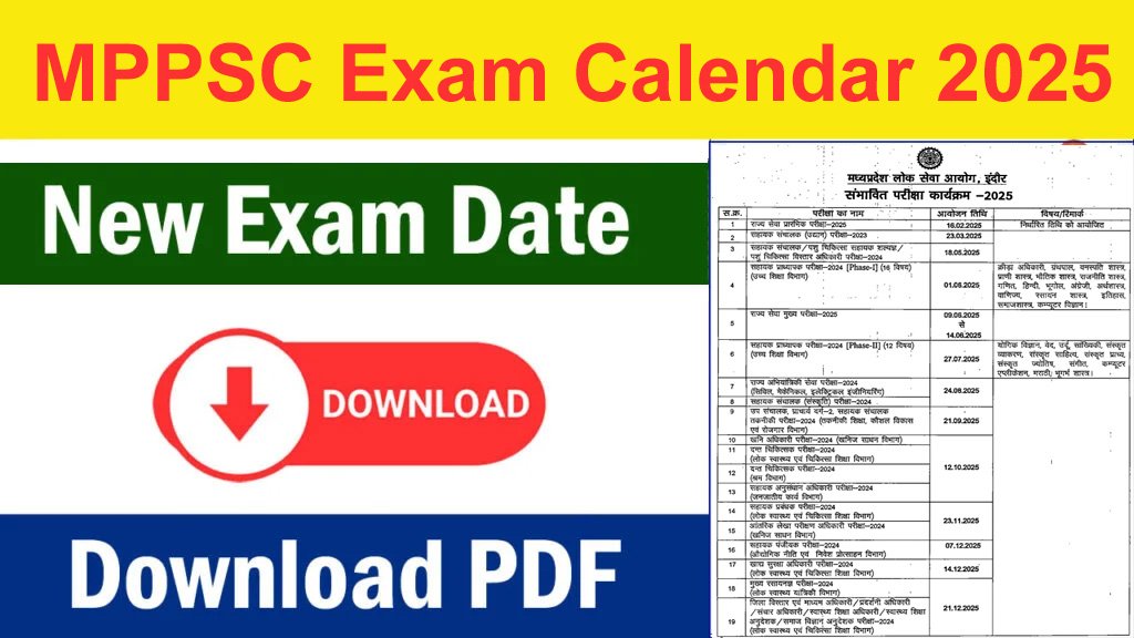 MPPSC Exam Calendar 2025