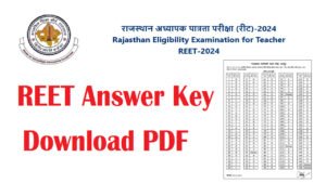 REET Answer Key 2025