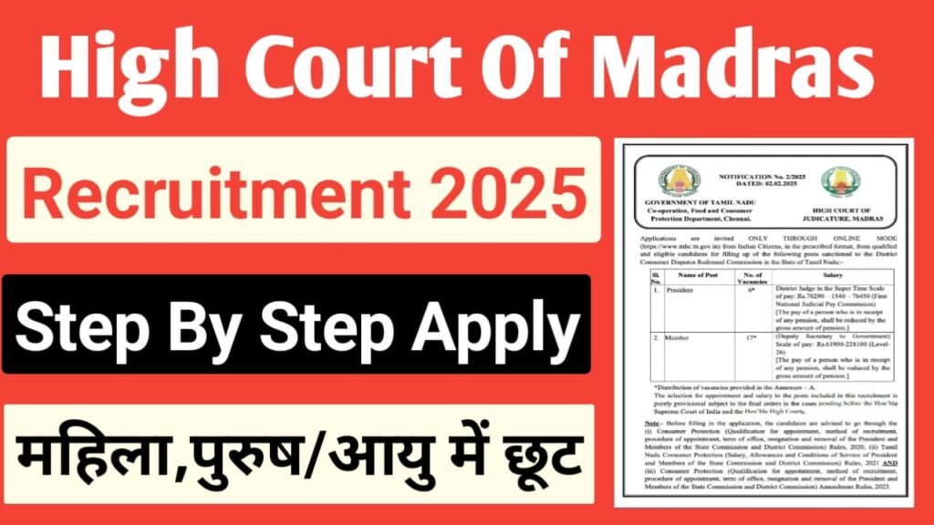 High Court of Madras Recruitment 2025