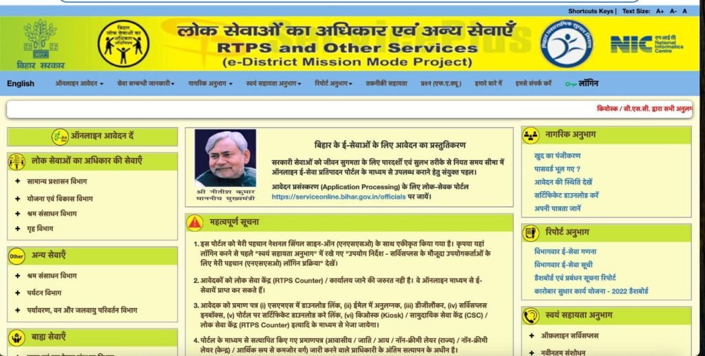 Bihar Caste Certificate Apply Online 2025