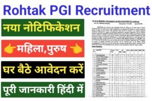 Rohtak PGI Senior Resident Recruitment 2025