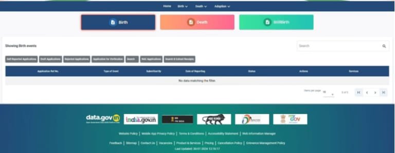 Birth Certificate Online Status Check