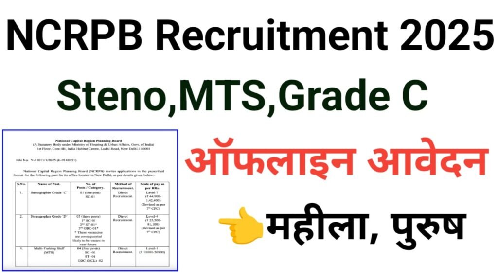 NCRPB Delhi Recruitment 2025