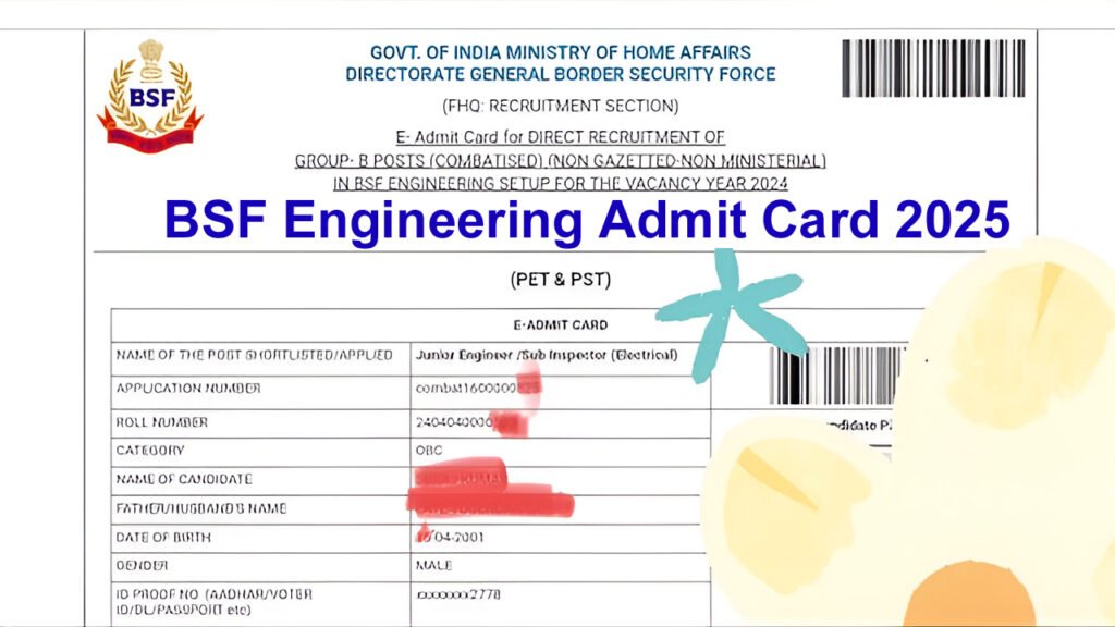 BSF Engineering Admit Card 2025