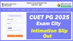 CUET PG Exam City 2025