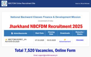 Jharkhand NBCFDM Recruitment 2025