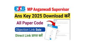 MP Anganwadi Supervisor Answer Key 2025