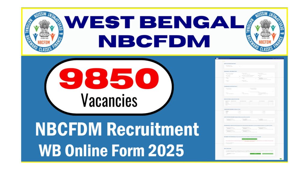 West Bengal NBCFDM Recruitment 2025