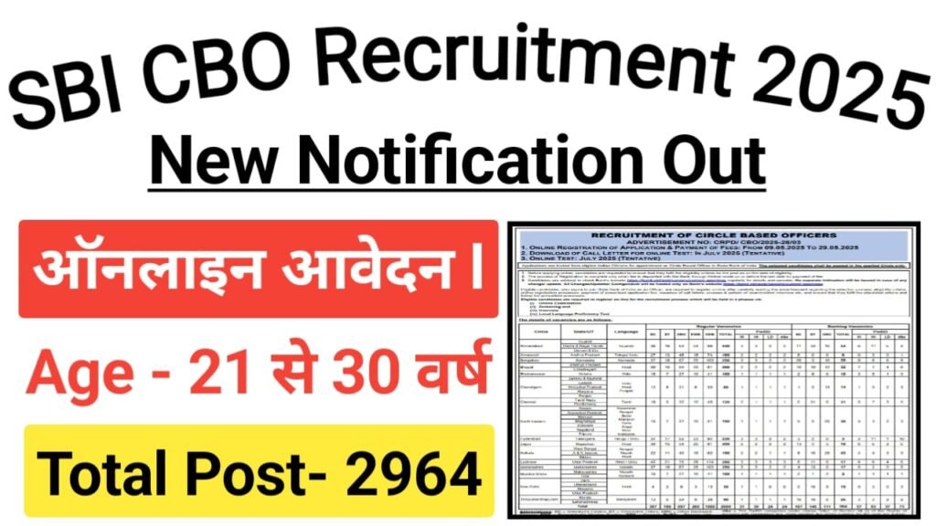 SBI CBO Online Form 2025