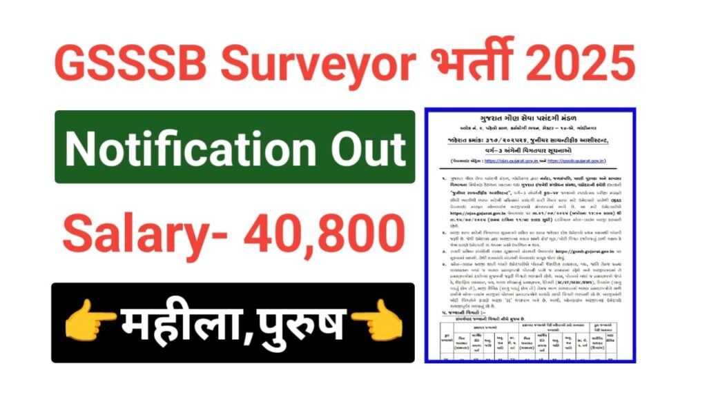 GSSSB Surveyor Recruitment 2025