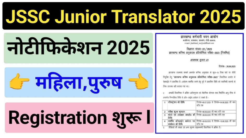JSSC Junior Translator Recruitment 2025