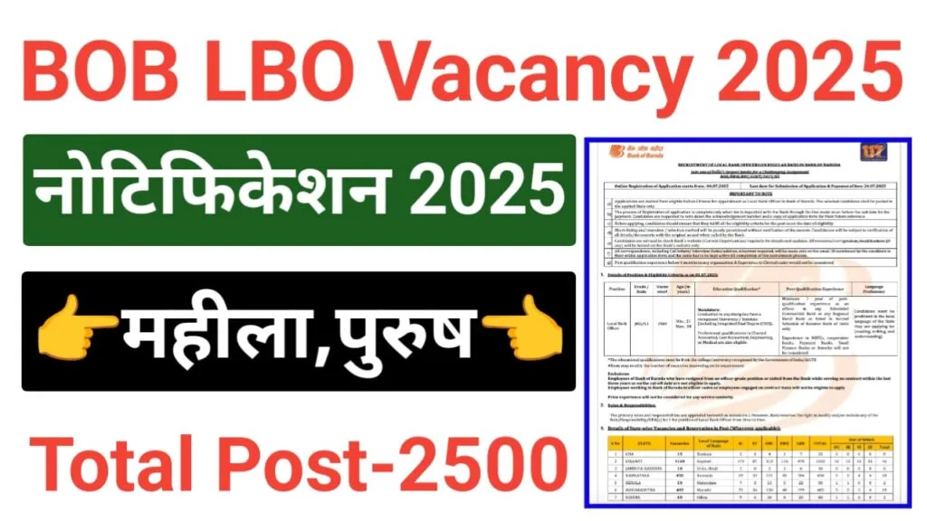 Bank Of Baroda LBO Online Form 2025
