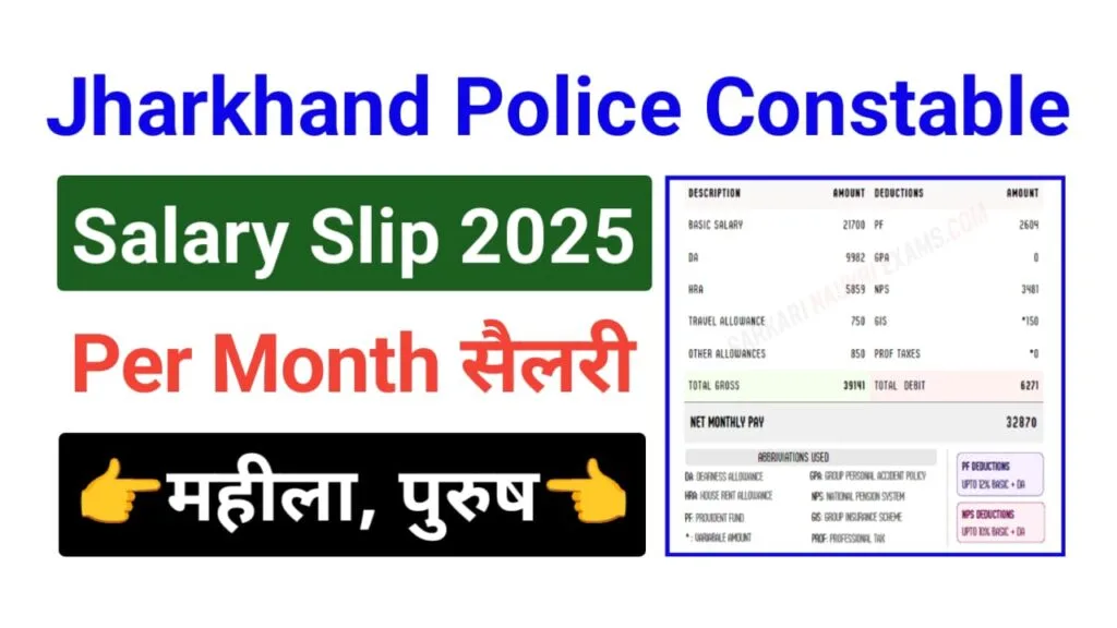Jharkhand Police Constable Salary 2025